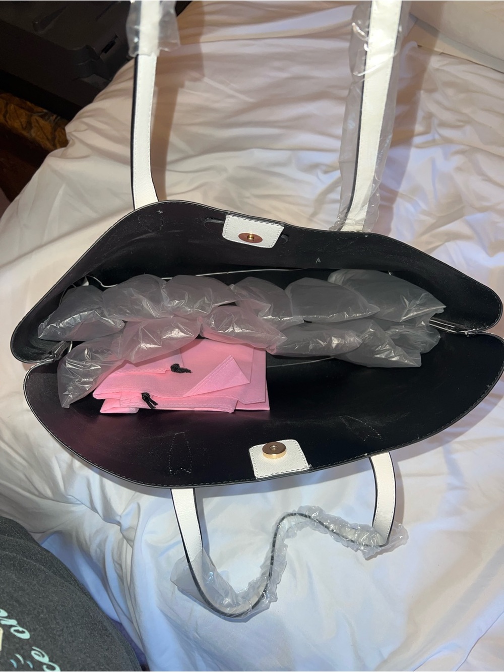 kate spade White Leather Double-Handle Tote - Picture 4 of 4